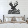 Custom-WildFlower-Deer-ELK-Metal-Wall-Art-LED-Light-2-1