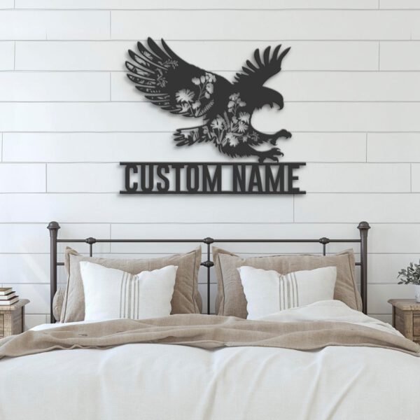 Custom-WildFlower-Eagle-Metal-Wall-Art-LED-Light-3