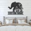 Custom-WildFlower-Elephant-Metal-Wall-Art-LED-Light-6