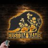 Custom-WildFlower-Hedgehog-Metal-Wall-Art-LED-Light-3