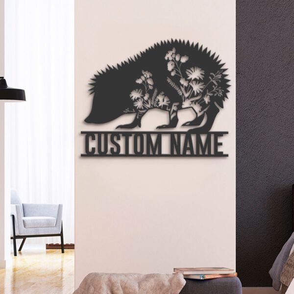 Custom-WildFlower-Hedgehog-Metal-Wall-Art-LED-Light-7