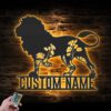 Custom-WildFlower-Lion-Metal-Wall-Art-LED-Light-4-1