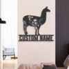 Custom-WildFlower-Llama-Metal-Wall-Art-LED-Light-4