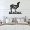 Custom-WildFlower-Llama-Metal-Wall-Art-LED-Light-8