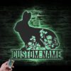 Custom-WildFlower-Rabbit-Metal-Wall-Art-LED-Light