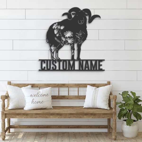 Custom-WildFlower-Sheep-Metal-Wall-Art-LED-Light-7-1