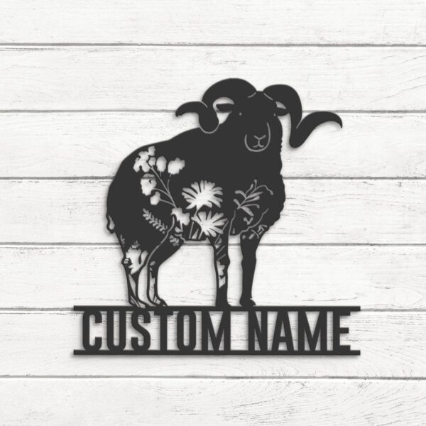 Custom-WildFlower-Sheep-Metal-Wall-Art-LED-Light-8-2