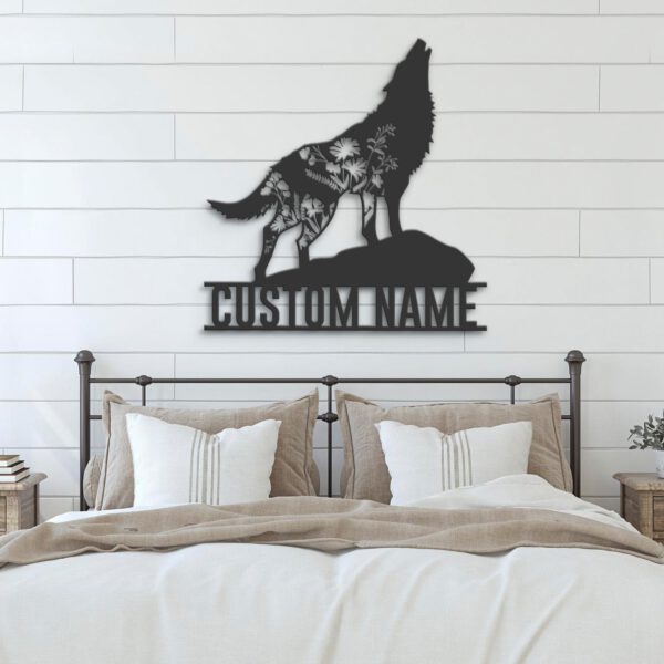 Custom-WildFlower-Wolf-Metal-Wall-Art-LED-Light-5