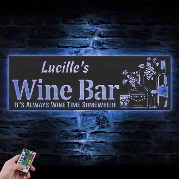 Custom-Wine-Bar-Metal-Wall-Art-LED-Light-10