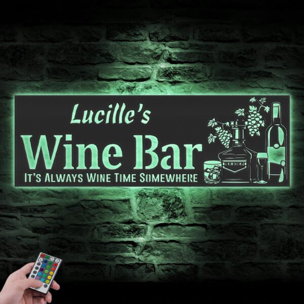 Custom-Wine-Bar-Metal-Wall-Art-LED-Light-13