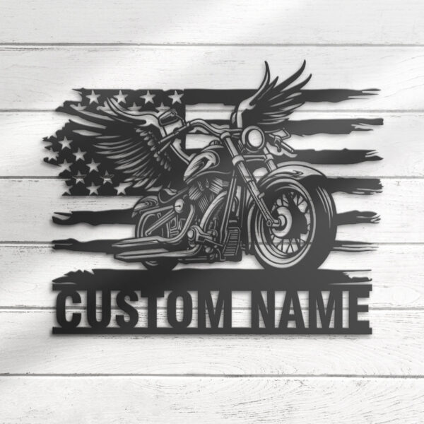 Custom-Wings-Motocross-US-Flag-Metal-Wall-Art-LED-Light