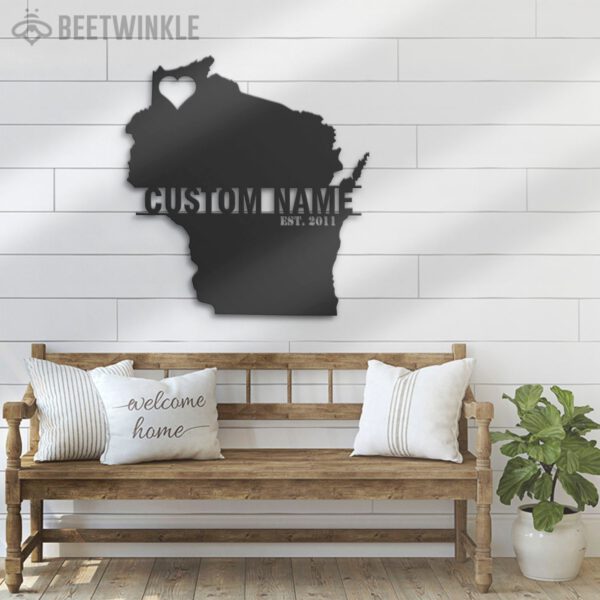 Custom-Wisconsin-Map-Metal-Wall-Art-LED-Light-7