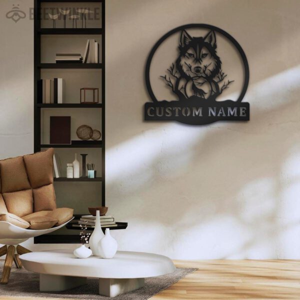 Custom-Wolf-Metal-Wall-Art-LED-Light-3