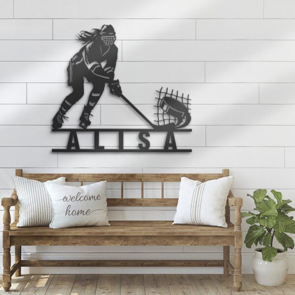 Custom-Woman-Ice-Hockey-Player-Metal-Wall-Art-LED-Light-2