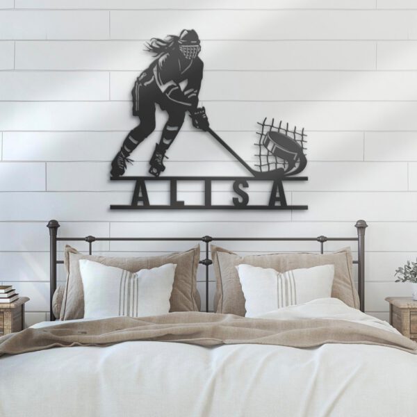 Custom-Woman-Ice-Hockey-Player-Metal-Wall-Art-LED-Light-3