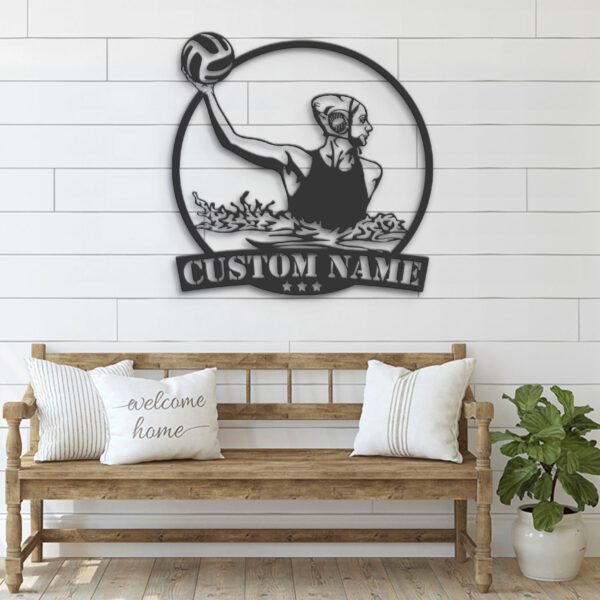 Custom-Woman-Water-Polo-Player-Metal-Wall-Art-LED-Light-6