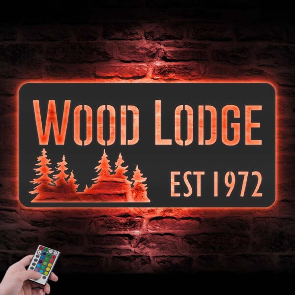 Custom-Wood-Lodge-Metal-Wall-Art-LED-Light-8