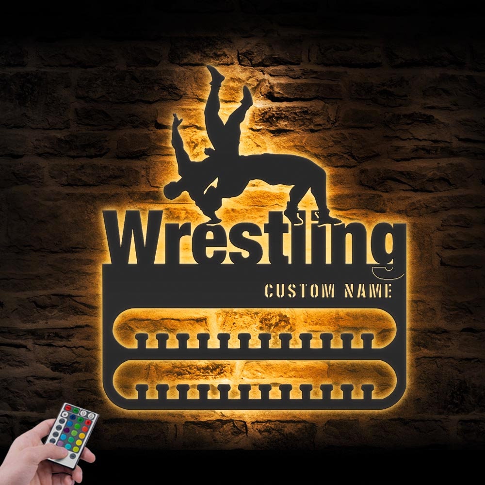 Custom-Wrestling-Medal-Hanger-With-Led-Light_1