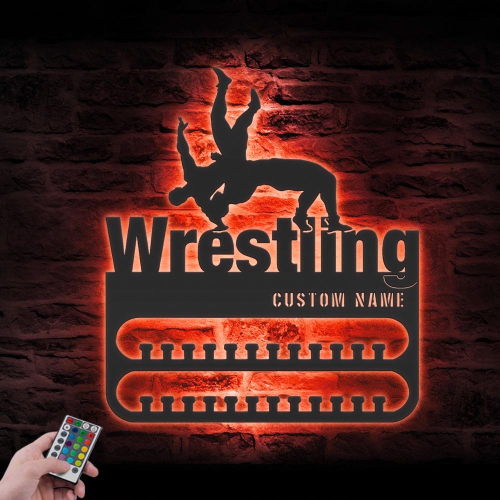 Custom-Wrestling-Medal-Hanger-With-Led-Light_5