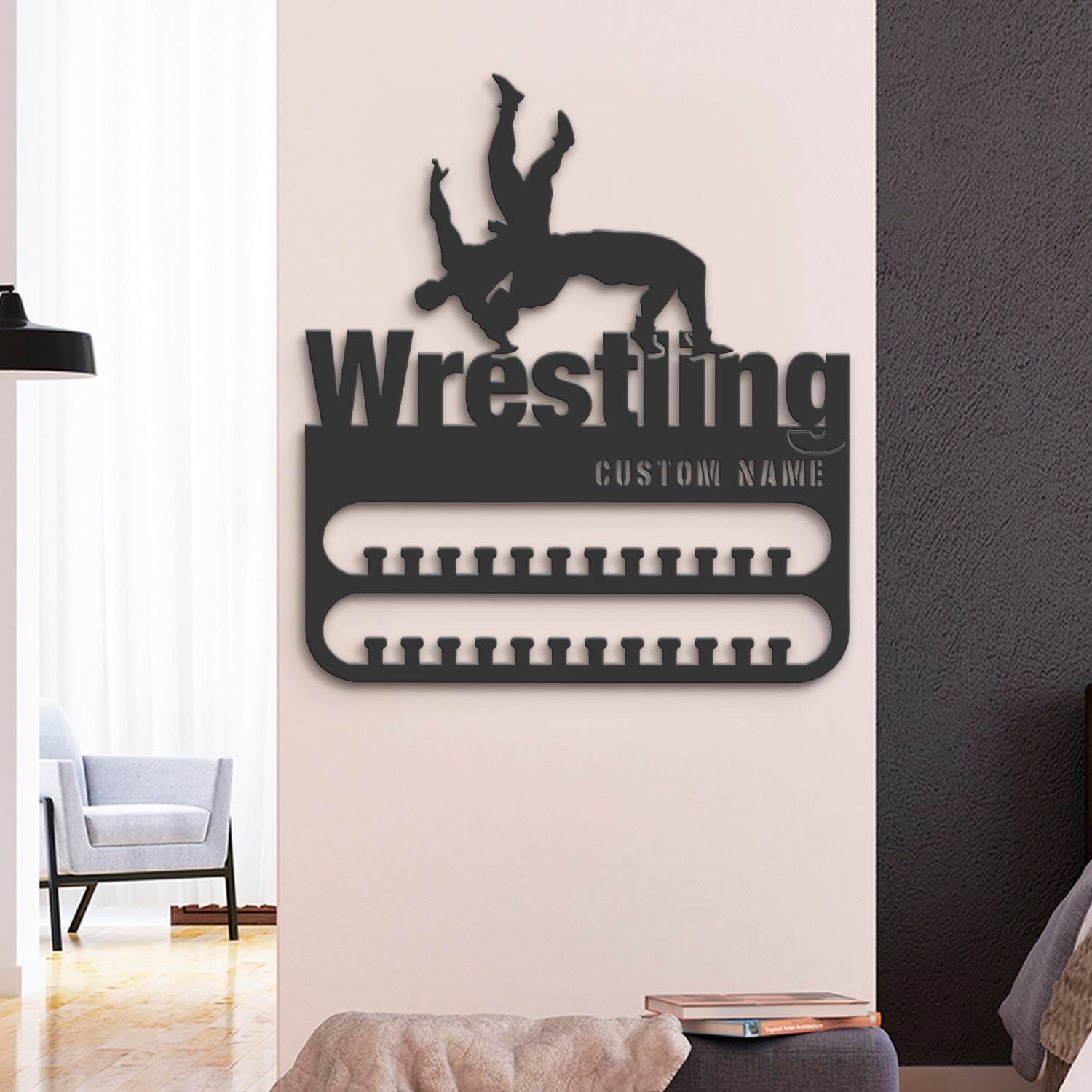 Custom-Wrestling-Medal-Hanger-With-Led-Light_7