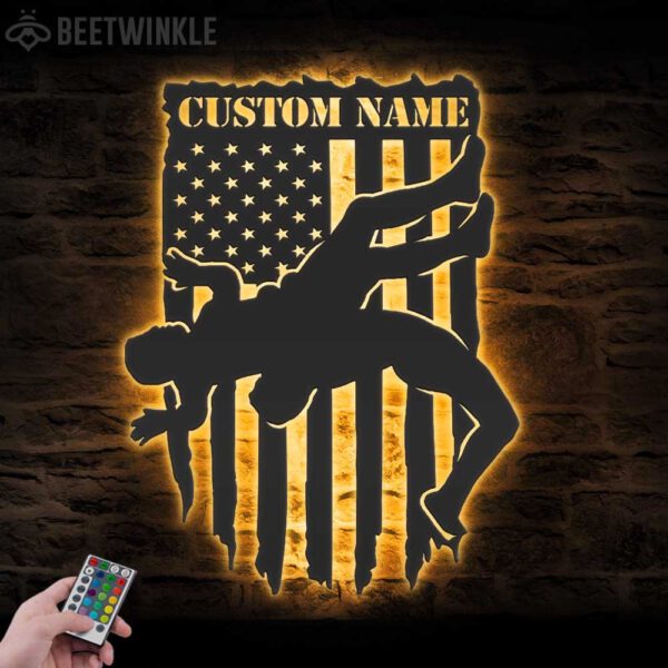 Custom-Wrestling-US-Flag-Metal-Wall-Art-LED-Light-3-1