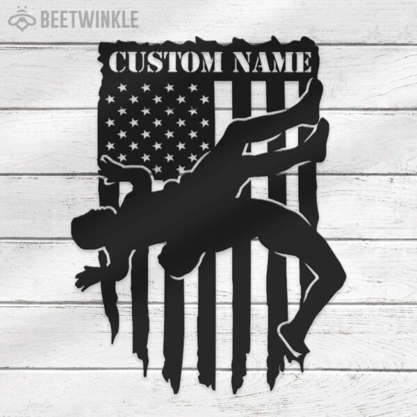 Custom-Wrestling-US-Flag-Metal-Wall-Art-LED-Light-7-1