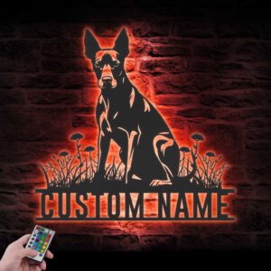 Custom-Xoloitzcuintli-Metal-Wall-Art-LED-Light_2