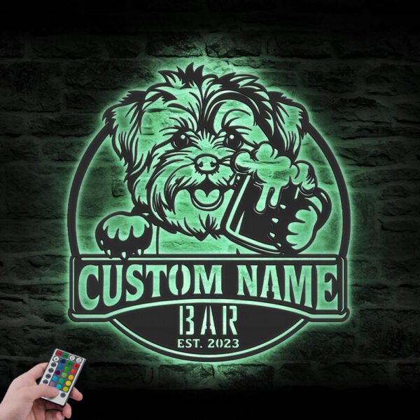 Custom-Yorkshire-Terrier-Thirsty-Beer-Pub-Metal-Wall-Art-LED-Light_3