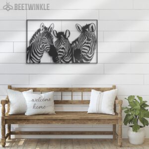 Custom-Zebra-Horse-Metal-Wall-Art-LED-Light-3-1