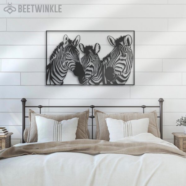 Custom-Zebra-Horse-Metal-Wall-Art-LED-Light-4-1