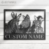 Custom-Zebra-Horse-Metal-Wall-Art-LED-Light-5