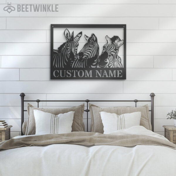 Custom-Zebra-Horse-Metal-Wall-Art-LED-Light-7