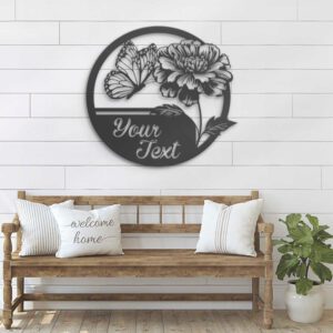 Custom-Zinnia-Flower-Metal-Wall-Art-LED-Light-3