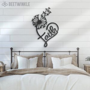 Dandelion-Faith-Heart-Metal-Wall-Art-LED-Light-2