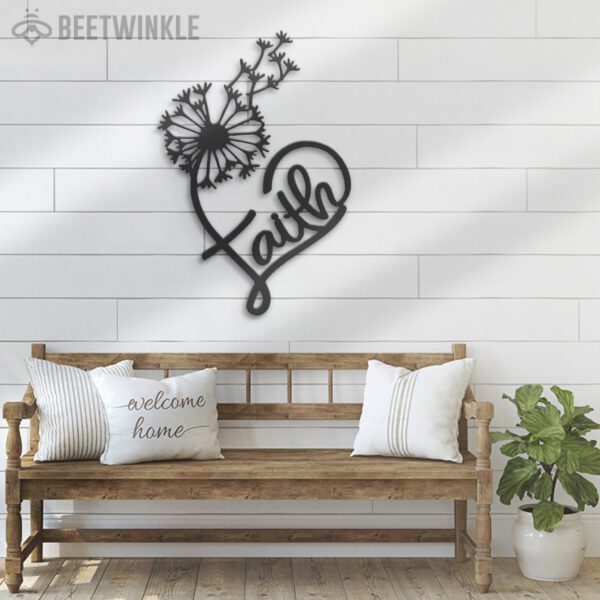 Dandelion-Faith-Heart-Metal-Wall-Art-LED-Light-5