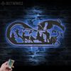 Deer-Duck-Hook-Bass-Fish-Hunting-Metal-Wall-Art-LED-Light-6