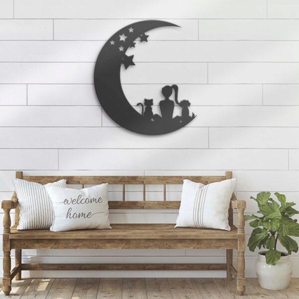 Dog-Girl-Cat-On-The-Moon-Metal-Wall-Art-with-LED-Light-3