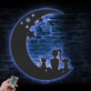 Dog-Girl-Cat-On-The-Moon-Metal-Wall-Art-with-LED-Light-4