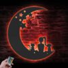 Dog-Girl-Cat-On-The-Moon-Metal-Wall-Art-with-LED-Light-5