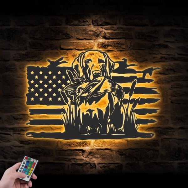 Dog-Hunting-US-Flag-Metal-Wall-Art-LED-Light_3