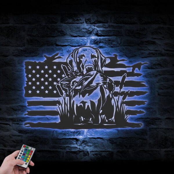 Dog-Hunting-US-Flag-Metal-Wall-Art-LED-Light_6