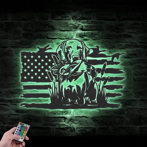 Dog-Hunting-US-Flag-Metal-Wall-Art-LED-Light_8