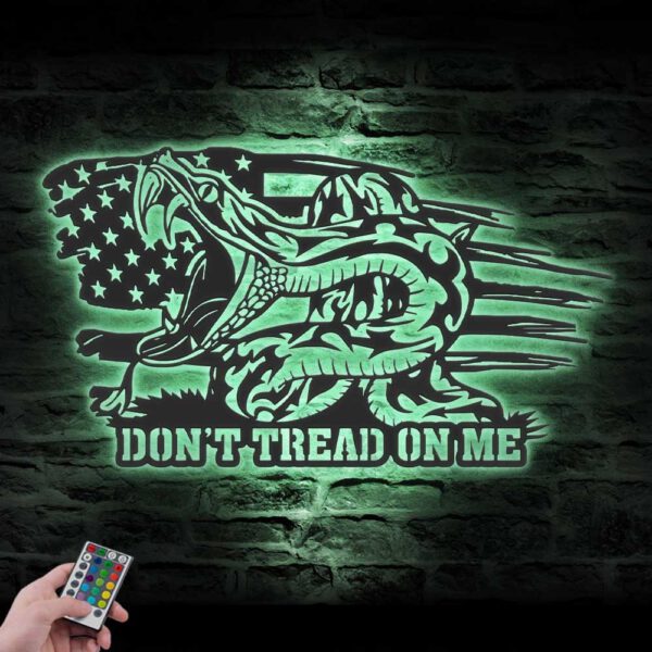 Dont-Tread-On-Me-Distressed-Flag-Metal-Wall-Art-LED-Light-4