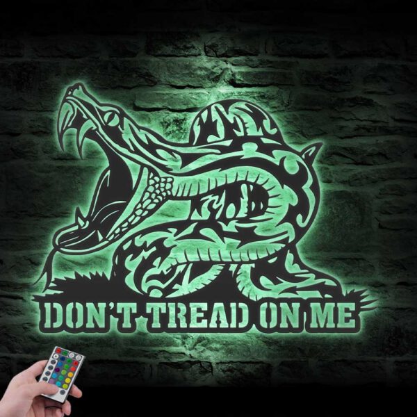 Dont-Tread-On-Me-Metal-Wall-Art-LED-Light-4