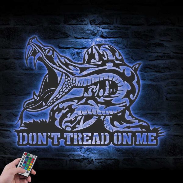 Dont-Tread-On-Me-Metal-Wall-Art-LED-Light-5