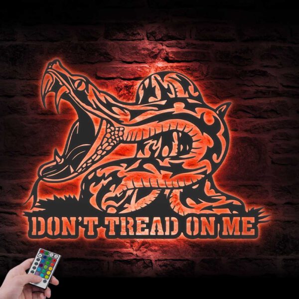 Dont-Tread-On-Me-Metal-Wall-Art-LED-Light