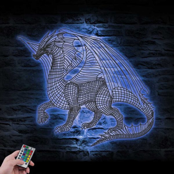 Dragon-Geometric-Metal-Wall-Art-LED-Light-4-1