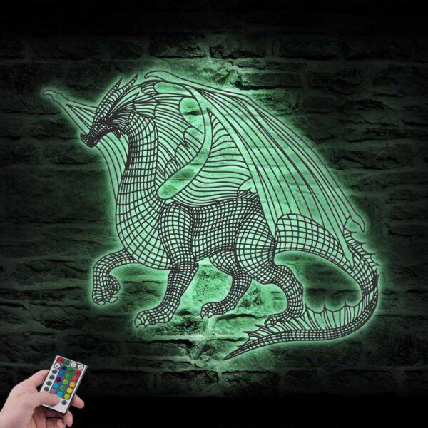 Dragon-Geometric-Metal-Wall-Art-LED-Light-5-1