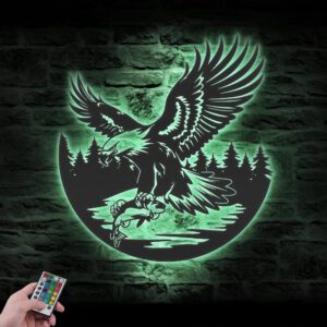 Eagle-Metal-Wall-Art-LED-Light-2