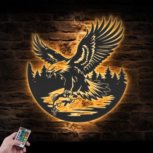 Eagle-Metal-Wall-Art-LED-Light-5